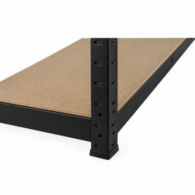 Стелаж металевий для кладовки комори підвалу 5 полиць 220х110х45 Bonro P2211 чорний (42401255)