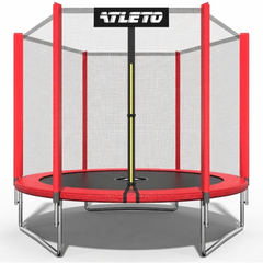 Батут дитячий з сіткою 183 см Atleto червоний (42400452)