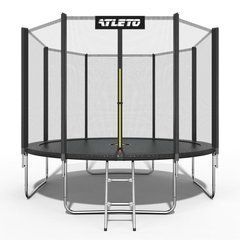 Батут дитячий з сіткою 374 см Atleto чорний (42400459)