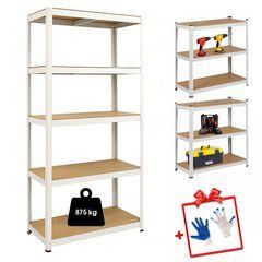 Стелаж металевий 180x90x40 Siker P9040 білий (42400213)