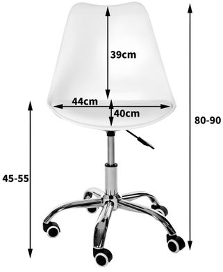 Крісло Bonro B-487 на колесах сіре (42300039)