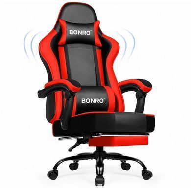 Кресло офисное с подставкой для ног Bonro B-059 красное (42412136)