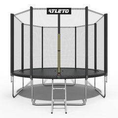 Батут дитячий з сіткою та драбинкою 435 см Atleto чорний (42400491)
