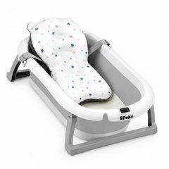 Детская ванночка складная с подушкой, термометром Spoko Star серая (42401236)