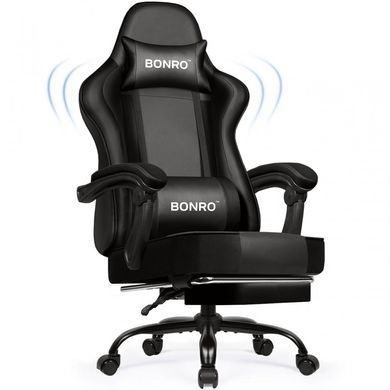 Кресло офисное с подставкой для ног Bonro B-059 черное (42412137)